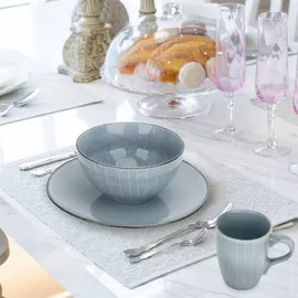 Intirilife Geschirrset 12-tlg. grau