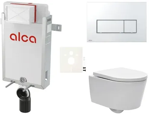 Alca Wand-WC Set für Einmauerung + SAT Brevis WC SIKOAW8