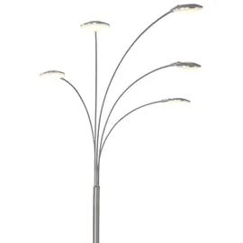 Steinhauer Stehleuchte Standleuchte Beistellechte Designleuchte dimmbar Metall Glas silber