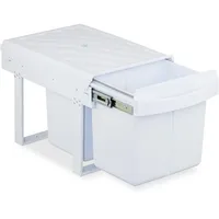 Relaxdays Einbaumülleimer 30 l Weiß
