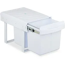 Relaxdays Einbaumülleimer 30 l Weiß