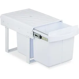 Relaxdays Einbaumülleimer 30 l Weiß