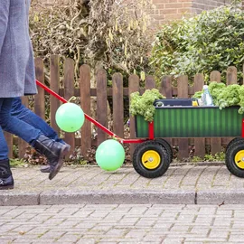 Relaxdays Sackkarrenrad 2er Set, 4.10 3.50-4, luftbereift, Stahlfelge, 136 kg, Schubkarrenrad, Ersatzrad, schwarz/gelb