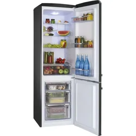 Amica KGCR 387 102 MS Retro-Kühl-Gefrierkombination (244 l, 1810 mm hoch, Schwarz)