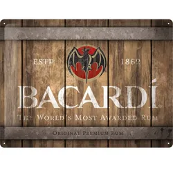 Blechschild Bacardi
