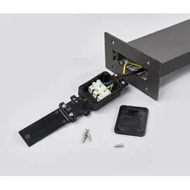 LUCANDE Wegeleuchte Aluminium 100 cm inkl. Bewegungsmelder schwarz