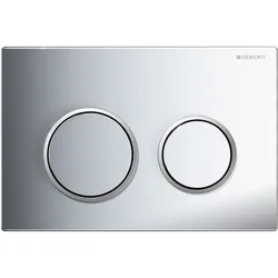 Geberit WC-Betätigungsplatte Modell Kappa20 - 115.240.KJ.1, Montagezubehör, chrom hochglanz/chrom seidenglanz/chrom hochglanz