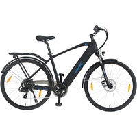 smartEC Trek-28H E-Bike Trekking Herren 250W Hinterradmotor Li-Ion Akku 36V/13Ah Elektrofahrrad 28 Zoll Reichweite 90km bis 25 km/h Trekking City (Schwarz)