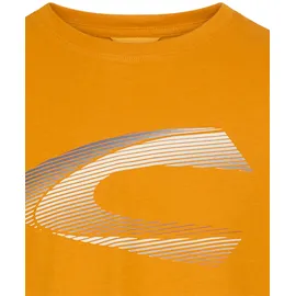 CAMEL ACTIVE T-Shirt CAMEL ACTIVE, Herren, Gr. XXL, orange (burned gelb), Jersey, Obermaterial: 100% Baumwolle, bedruckt, regular fit taillenbedeckt, Rundhals, Shirts T-Shirt, mit Logo Print