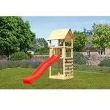 Karibu Kinderspielturm Lotti inkl. Kletterwand und Rutsche