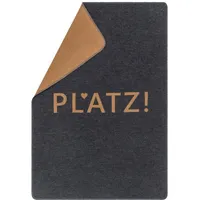 David Fussenegger Hundedecke 'Platz...' 70 x 90 cm Anthrazit