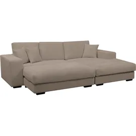 werk2 »Eden L-Form + Hocker. Mega Couch Breite 286cm, Cord« Set, Design Ecksofa + Hocker in Cord mit besonders weichem Sitzkomfort