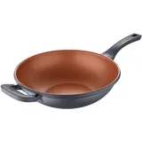 San Ignacio Bronze | Wok 32 cm | Antihaftbeschichtet | Aus Gegossenem Aluminium | Griffe mit Soft-Touch-Effekt | Wok Geeignet für alle Herdarten