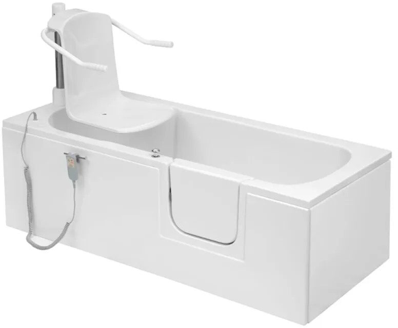 Badewanne mit Lift und Tür 169x69cm, LIBERTY Rechts