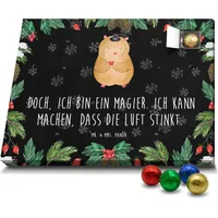 Mr. & Mrs. Panda Schoko Adventskalender Hamster Hut - Schwarz - Geschenk, Tiermotive, Schokoladen Adventskalender, Zwerghamster, Gute Laune, lustig... - Schwarz