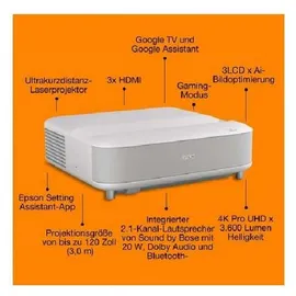 Epson EH-LS670W Laserprojektor Ultrakurzdistanz Weiß
