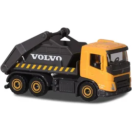 MAJORETTE – Volvo Baustellenfahrzeuge – Bagger, Kipplaster, Radlader, Betonmischer, Knicklenker, LKW mit Container, Lieferung 1 Stück- zufälliges Modell,Spielzeugautos aus Metall