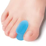 Kimihome 10 Stück Original Gel-Zehenspreizer(1/2” Dick), Groß und Mittel Dicke Zehendistanzstücke für Bunionen, Zehenabdrift, Überlappende Zehen, Zehenkissen Entlasten den Ballenzeh - Blau