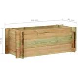 vidaXL Pflanzkübel Hochbeet 80 x 80 x 80 cm Braun
