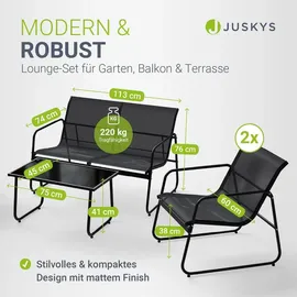 Juskys Genua Set 4-tlg. Anthrazit 