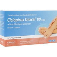 Dexcel Pharma Ciclopirox Dexcel 80 mg/g wirkstoffhaltiger Nagel.