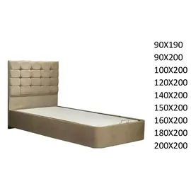 xl moebel gmbh Luxus Bett mit Kingsize Matratze Bettkasten Hotel Betten 150x200cm Sondermaß - Beige