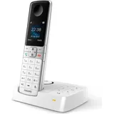 Philips D6351W Schnurloses Telefon mit Anrufbeantworter 1,8"-Display - Telefonbuch mit bis zu 100 Namen - Nummernerkennung und -sperre - Plug & Pla... - Weiß