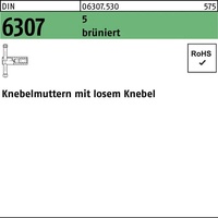 Industrial Quality Supplies DIN 6307 Knebelmuttern Stahl 5 M