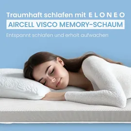 eloneo Topper Matratzentopper 160 x 200 cm grau/weiß