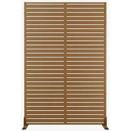 casa.pro Trennwand 180 x 120 cm Braun Stahl