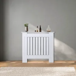 Heizungsverkleidung | MDF | Holz | Weiß | 78x82cm | Cover | Landhaus