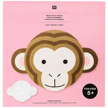 Rico Design Malen nach Zahlen Set Affe 1 St. 1 Malkarton/6 Acrylfarben