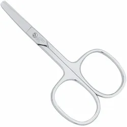 Erbe Babyschere stumpfe Spitze aufgebogen, glatt, vernickelt - 91351