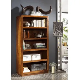 MASSIVMOEBEL24.DE Regal Sheesham 90 x 45 x 180 cm Walnuss