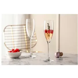 LEONARDO 6er Set Leonardo Sektglas Poesia 250 ml Kristall, Kristalloptik Transparent Klar