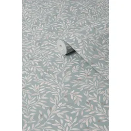 NEXT Ditsy Leaf Vliestapete 10m x 0,53m blau 34193