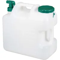 Relaxdays Wasserkanister mit Hahn 20 Liter grün/weiß 19,5 cm x 37 cm x 36,5 cm