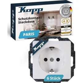 Kopp Schuko-Steckdose Paris Weiß 6 St.