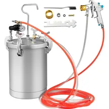 Costway Farbsprühsystem, 15 L Farbtank, Druckfarbtopf mit Sprühpistole & anpassbarem Sprühbereich, Farbfluss & Luftvolumen, Farbsprühgerät mit...