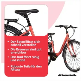 coolmobility gmbh S'COOL chiX 26 K6 RH 38 cm coral/dark red