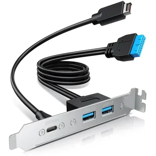 GRAUGEAR Multi PCI Slot mit 1x Type-C® und 2x Type-A Anschlüssen.