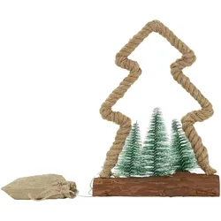 LED Deko Jute-Weihnachtsbaum Tannenbaum Weihnachtsdeko Dekobaum Timer Christbaum