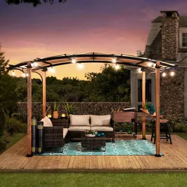 Sunjoy Pavillon Beige Echtholz