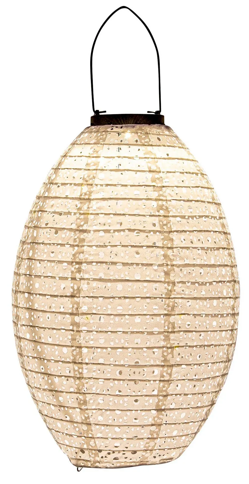 Solar Lampion 22x32cm Marrakesh weiß