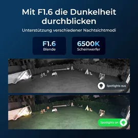 Reolink Überwachungskamera PoE 16MP UHD, Dual-Objektiv,Farb-Nachtsicht,Person/Fahrzeug/Tier-Erkennung,180°Panorama, Außenbereich - Weiß