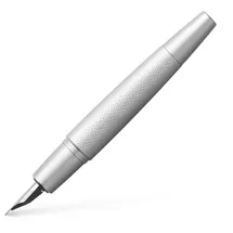 Faber-Castell 148671 - Füller e-motion, pure Silver, Feder F, 1 Stück