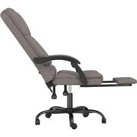 vidaXL Bürostuhl mit Massagefunktion Polyester Taupe