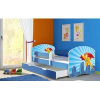 Luxusbetten24 Kinderbett Dream mit verschiedenen Motiven Hero - Blau