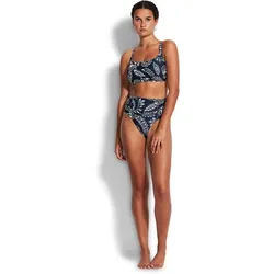 SEAFOLLY Damen Bikinioberteil Folklore F Cup, True Navy, 38