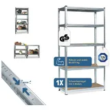 Grafner Lagerregal 180x90x40 cm mit 5 Böden max. 875 kg Metall verzinkt Kellerregal Schwerlastregal